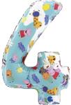 BP Fólia lufi 4-es születésnapi szám - Peppa Malac 66 cm