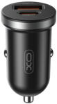  USB-A/USB-C autós gyorstöltő 30W - fekete