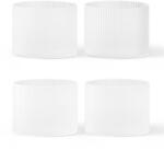 Ferm Living pohár szett Ripple Low Glasses 200 ml 4 db - fehér Univerzális méret