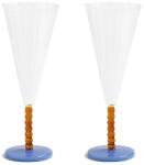 &k amsterdam borospohár készlet Flute perle amber 2 db - többszínű Univerzális méret