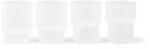 Ferm Living pohár szett Ripple Small Glasses 60 ml 4 db - fehér Univerzális méret