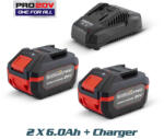 Bormann AKKUMULÁTOR KÉSZLET 2 x 6, 0 Ah BBP1006+ TÖLTŐ BBP2003 (BBP9110) (BBP9110)