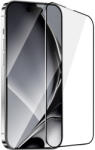 Tempered Glass Protector , edzett üvegfólia metal frame iPhone 16 Plus 6, 7