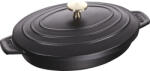 Staub Vas de copt și servire Staub oval 1 l negru cu capac mic (40509-582-0)