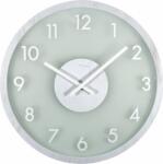 NeXtime Ceas de perete Frosted Wood alb (3205WI)