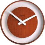 NeXtime Ceas de perete Wood Loop închis la culoare (3046br)