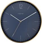NeXtime Ceas de perete Essential Gold albastru (3252BL)