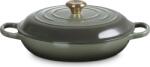 Le Creuset Oală Gourmet Signature scundă 30 cm gri verde (21180301734441)