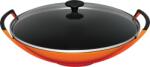 Le Creuset Wok Tradition Collection 36 cm portocaliu aprins cu capac de sticlă (25304360900460)