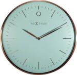 NeXtime Ceas de perete Glamour turcoaz și auriu roz (3235TQ)