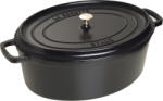 Staub Oală La Cocotte ovală 12 l neagră de fontă (40509-509-0)