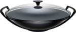 Le Creuset Wok Tradition Collection 36 cm negru cu capac de sticlă (25304360000460)