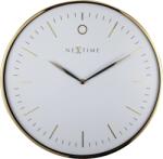 NeXtime Ceas de perete Glamour alb-auriu (3235WI)