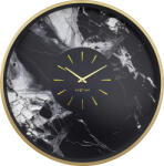 NeXtime Ceas de perete Marble Duo negru și auriu (3539GO)