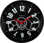 NeXtime Ceas de perete Modern Gear Clock negru (3259ZW)