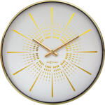 NeXtime Ceas de perete Excentric alb-auriu (3287WI)