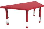 Moje Bambino Masa trapezoidala reglabila din plastic pentru gradinita, 40-60 cm, rosu (MO515011)