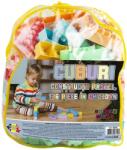  Cuburi constructii, pastel, 136 piese/ghiozdan RB38478