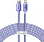 Baseus Cablu pentru incarcare si transfer de date Baseus Crystal Shine, USB Type-C/Lightning, 20W, 2m, Mov (6932172602796)