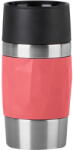 emsa TRAVEL MUG Compact thermal mug (coral/stainless steel, 0.3 liters, screw cap) (N2160400) - pcone