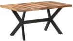 vidaXL tömör fa étkezőasztal mézszínű felülettel 160 x 80 x 75 cm (321547)
