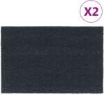 vidaXL ajtószőnyeg 2 db Sötétszürke Tuftos kókuszrostos szőnyeg (155584)