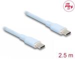 Delock Cablu USB 2.0 type C la USB type C T-T PD 3.0 60W 2.5m Blue, Delock 81235 (81235)
