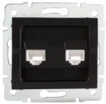 Kanlux MOWION LOGI 33595 Dupla, független számítógép-csatlakozó (2x RJ45Cat 6), fekete színben (Kanlux 33595) (33595)