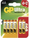 GP Batteries Ultra Alkaline LR03/AAA elem - 6db