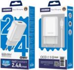 JELLICO EU01 1XUSB-A, 2.4A 12W Hálózati töltő (+1 méter micro USB kábel), fehér