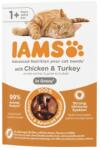 Iams Delights Csirkehús És Pulykahús Szószban nedves macskatáp 24x85g