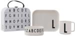 Design Letters gyerek reggeliző készlet Classics in a suitcase L 4 db - fehér Univerzális méret
