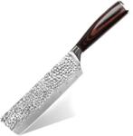 AKORA Cuțit profesional Nakiri, oțel japonez HRC 60 călire manuală, maner Delux Pakka (KP-K1069-35-3)