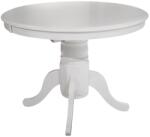  Masa extensibila living AB Olivia, Cadru lemn masiv, MDF Furniruit, 6 persoane, 100-138x100x75 cm, Alb