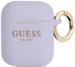 Guess GUA2SGGEU husă pentru AirPods, mov, din silicon cu sclipici (GUA2SGGEU)