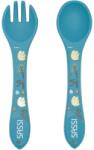 Sassi Junior Комплект прибори за хранене Sassi - Chewy The Elephant, сини (SI0894) - baby