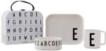 Design Letters gyerek reggeliző készlet Classics in a suitcase E 4 db - fehér Univerzális méret
