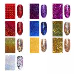 Everin Set 10 Folii Transfer Holographic 4x20 cm | Nail Art Profesional | Everin (FT-S10)
