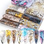 Everin Set 10 Folii Transfer Unghii Animal Print FT-SD63 | Nail Art Creativ 20×4 cm (FT-SD63)