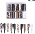Everin Set 10 Folii Transfer Unghii Animal Print Luxury XKZ-58 | Nail Art Profesional 100×4 cm (XKZ-58)
