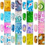 Everin Set 10 Folii Transfer Unghii Efect Picături FT-BB10 | Nail Art 20×4 cm (FT-BB10)