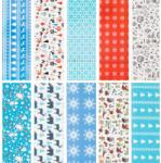 Everin Set 10 Folii Transfer Unghii Crăciun & Iarnă FT12-04 | Nail Art Festiv (FT12-04)