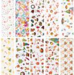 Everin Set 10 Folii Transfer Unghii Crăciun & Iarnă FT12-03 | Nail Art Festiv (FT12-03)