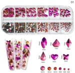 Everin Cristale Decor Unghii Mărimi și Forme Diferite - Nail Art Profesional KK-01 (KK-01)