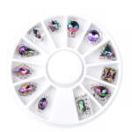 Everin Bijuterii Unghii cu Cristale Irizate - Decor Nail Art Luxury SAF55 (SAF55)