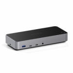 Satechi Alumínium 4K Kijelző Dokkoló Állomás (3x 4K/60Hz, 2x DisplayPort 1.4 4k/60Hz, 3x HDMI, 1x DP Alt mód, 1x USB 3.1, 1x USB-C 3.1 Gen2, 2x USB3.0, 1x USB-C 3.0, 1x Ethernet, 1x Audio, Kensington zár) - S
