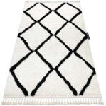 Berber Szőnyeg BERBER CROSS fehér Rojt shaggy 180x270 cm (GR3632)