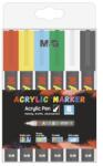 M&G Marker acrilic M&G Basic, vârf 2 mm - set 6 buc