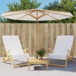 vidaXL 2 db fehér 400 GSM szövet strandtörölköző 60 x 135 cm (362669)