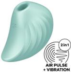 Satisfyer Stimulator Clitoris Pearl Diver Air Pulse+Vibration USB Silicon Verde Vibrator